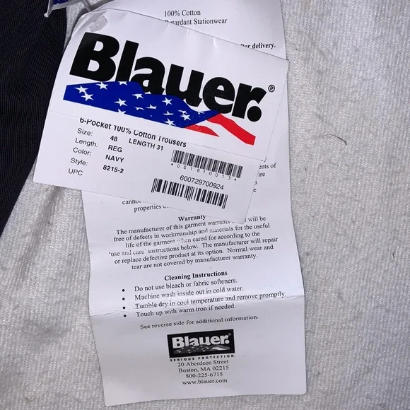 BLAUER WORK TROUSERS CARGO PANTS 48 waist 31 inseam NEW WITH TAGS NAVY BLUE